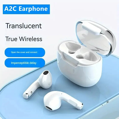 NOVOS fones de ouvido Bluetooth Macaron A2C TWS True Wireless V5.3 com duração de bateria ultralonga, esportivo e para jogos estéreo