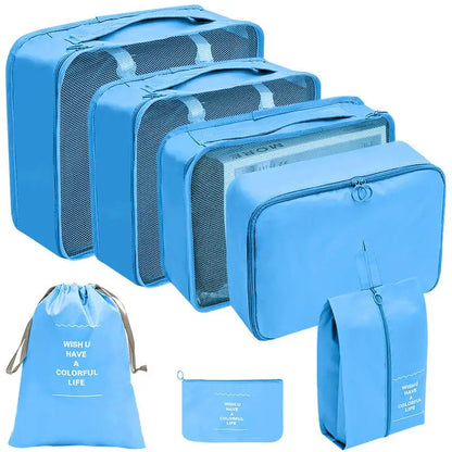 7/8/9/10 Pçs conjunto de sacos de armazenamento/ organizador de malas de viagem