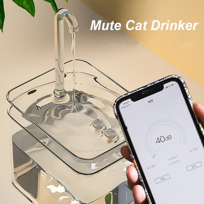 Cat Water Fountain, Automatic Filter, Transparent Drinker, Usb, Electric, Recirculation, Filtration. 
