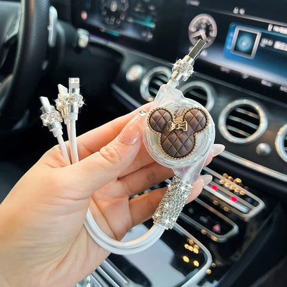 Cable de datos de carga rápida retráctil 3 en 1, línea de carga rápida tres en uno tipo C para iphone, samsung, huawei, lg, Cable de carga